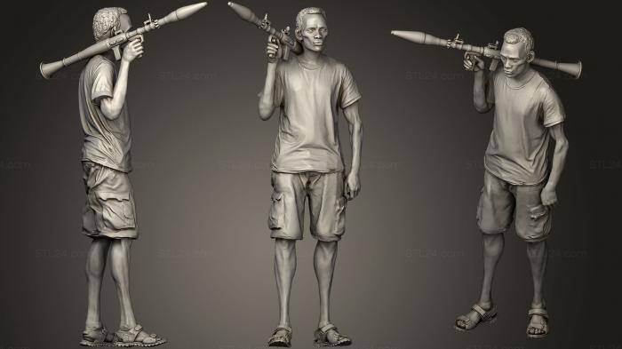 Military figurines (Samali pirates.5, STKW_0508) 3D models for cnc